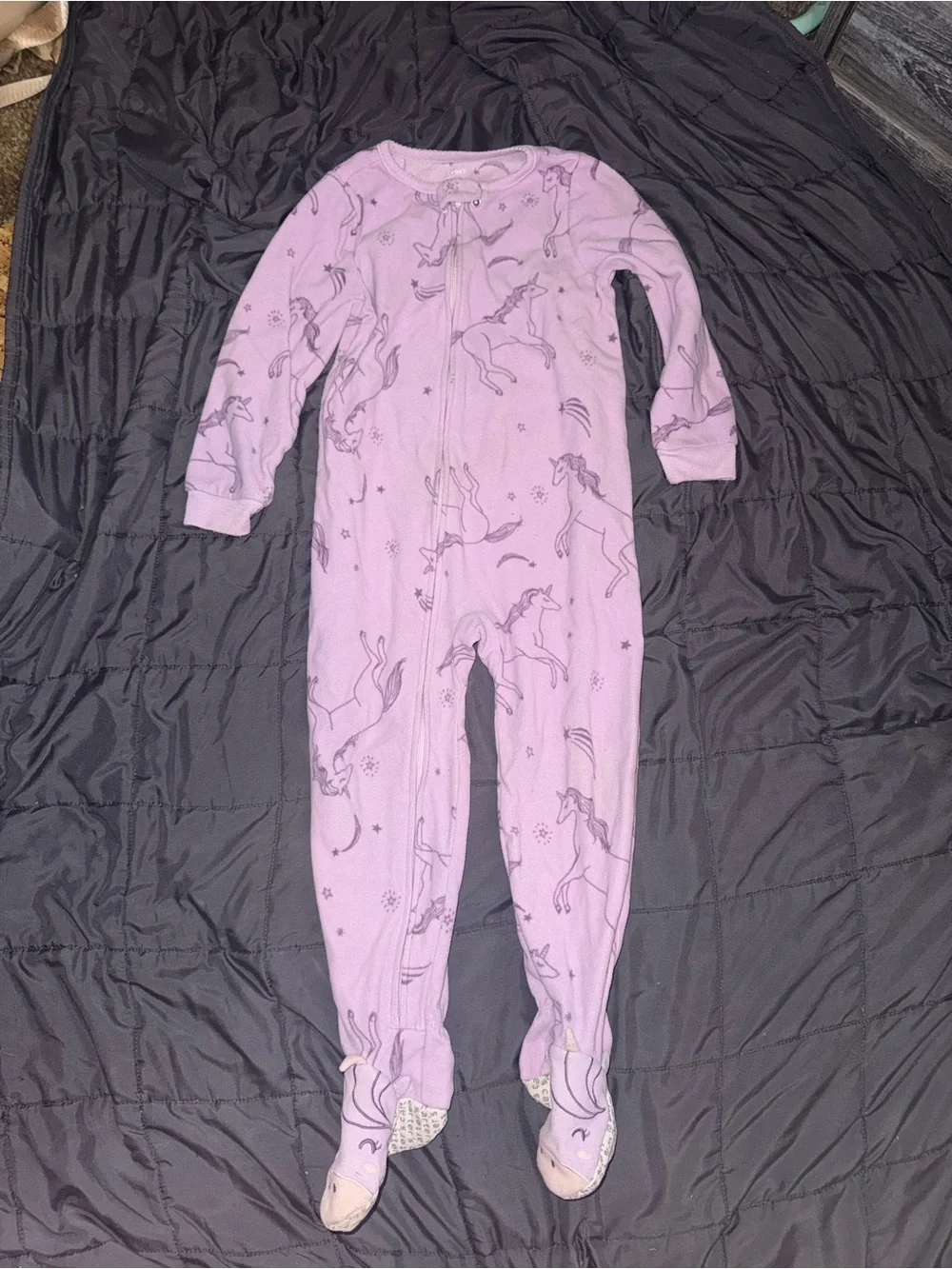 Carter's Lilac Unicorn Footed One-Piece Pajamas